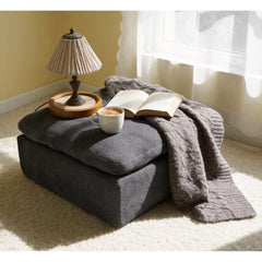 Coffee Bean Like Upholstery Full Compressed Ottoman