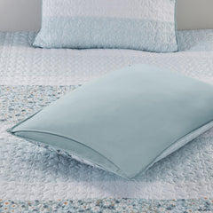 Harmony 4 Piece Seersucker Quilt Set with Throw Pillow