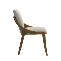 Venus Gray Chenille & Vintage Oak Side Chair (Set of 2)