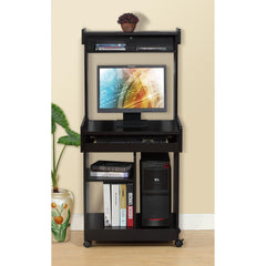 Polyxena Cart Coffee Station Computer Cart on locking castors hutch gliding shelf