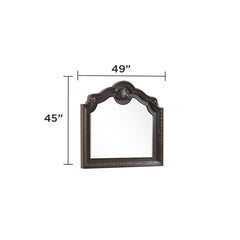 Traditional Style Mirror Made with Wood frame in Walnut