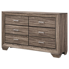 Aeneas Washed Taupe 6-drawer Dresser