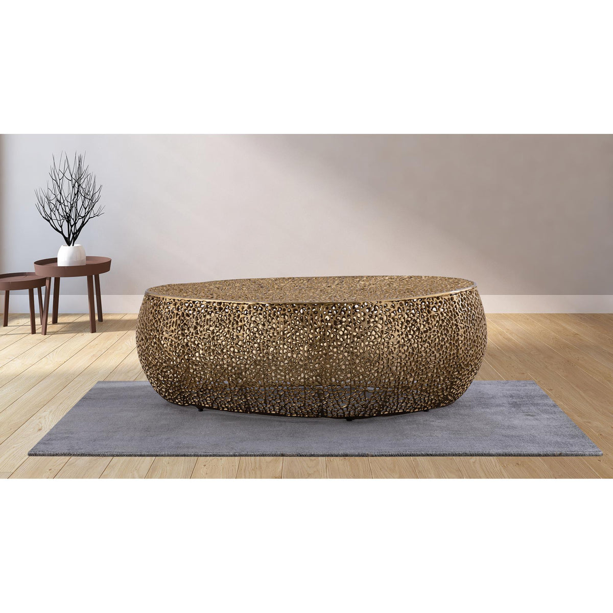 T3601-50 Oval Coffee Table Gold