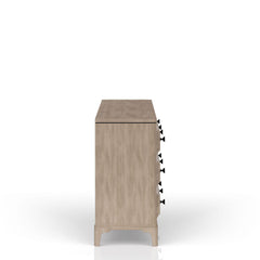 Modern 6 Drawer Dresser Sand Finish