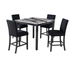 NOVA BAR TABLE AND 4 BAR STOOLS