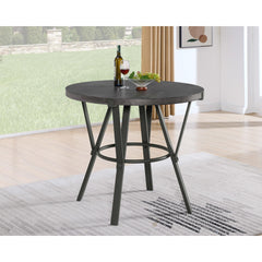Armageddon Round Dining Table with 4 Swivel Wooden Dining Stools Set