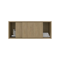 Zeus 32-Inch Wide Wall Storage Cabinet with Sliding Doors, Compact Wall-Mounted Storage Option for Bedroom, Office, Living Room or Garage Organization