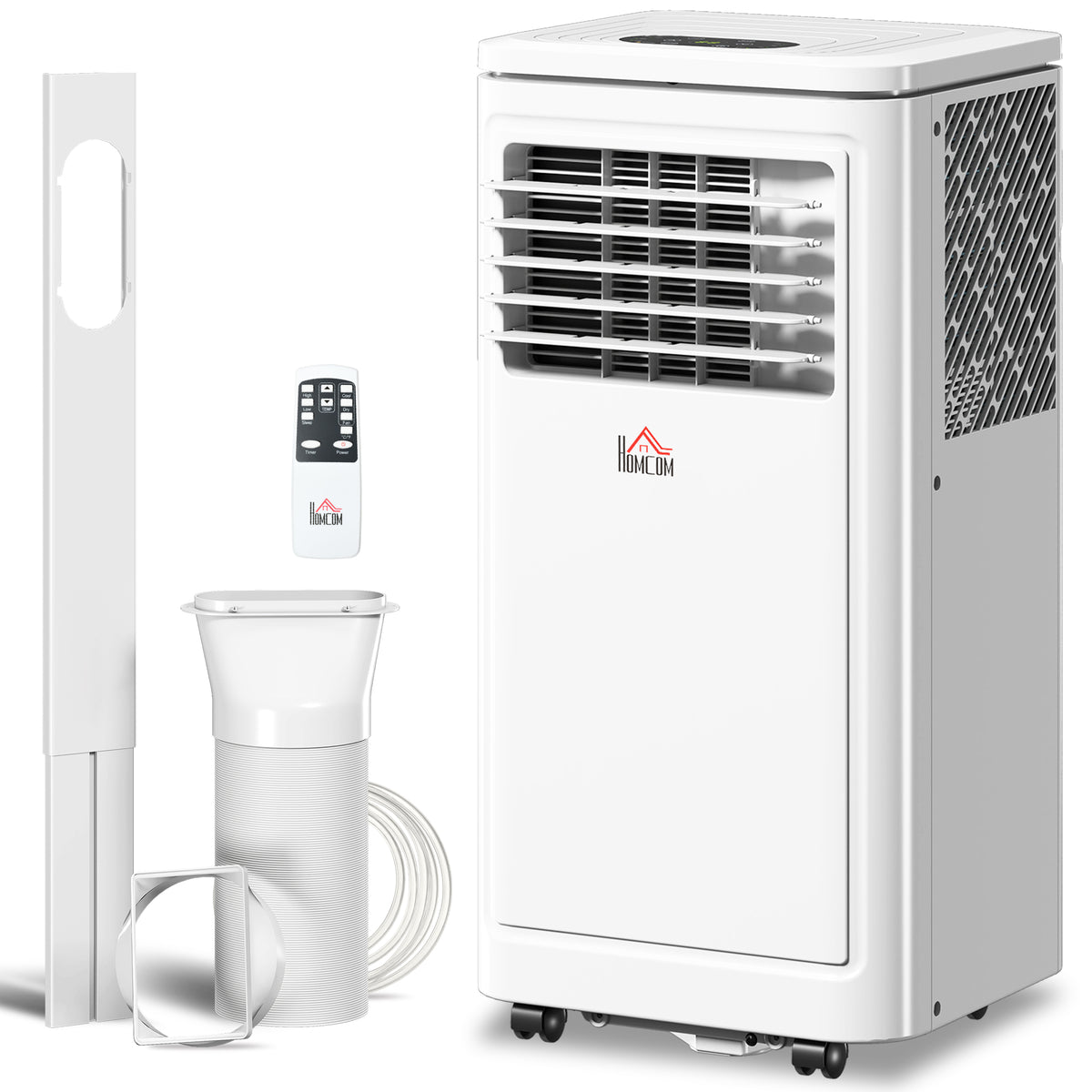 8,000 BTU Portable Air Conditioner Fan w/ Remote for Rooms Up to 344 Sq. Ft., Evaporative Cooler AC Unit White