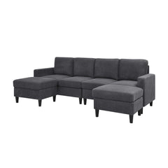 Pulsar Upholstered Modular Sectional with 2 Ottomans