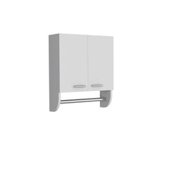 Hector Medicine Cabinet with towel holder 17.4" Wide Medice Cabinet Organizer with Two interior Shelves and Tower Holder for Bathroom, Kitchen, Mudroom