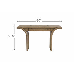 English Knotty Oak Waterfall Accent Desk