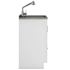 Asgard - 24" Laundry Cabinet with Faucet and Stainless Steel Sink - White
