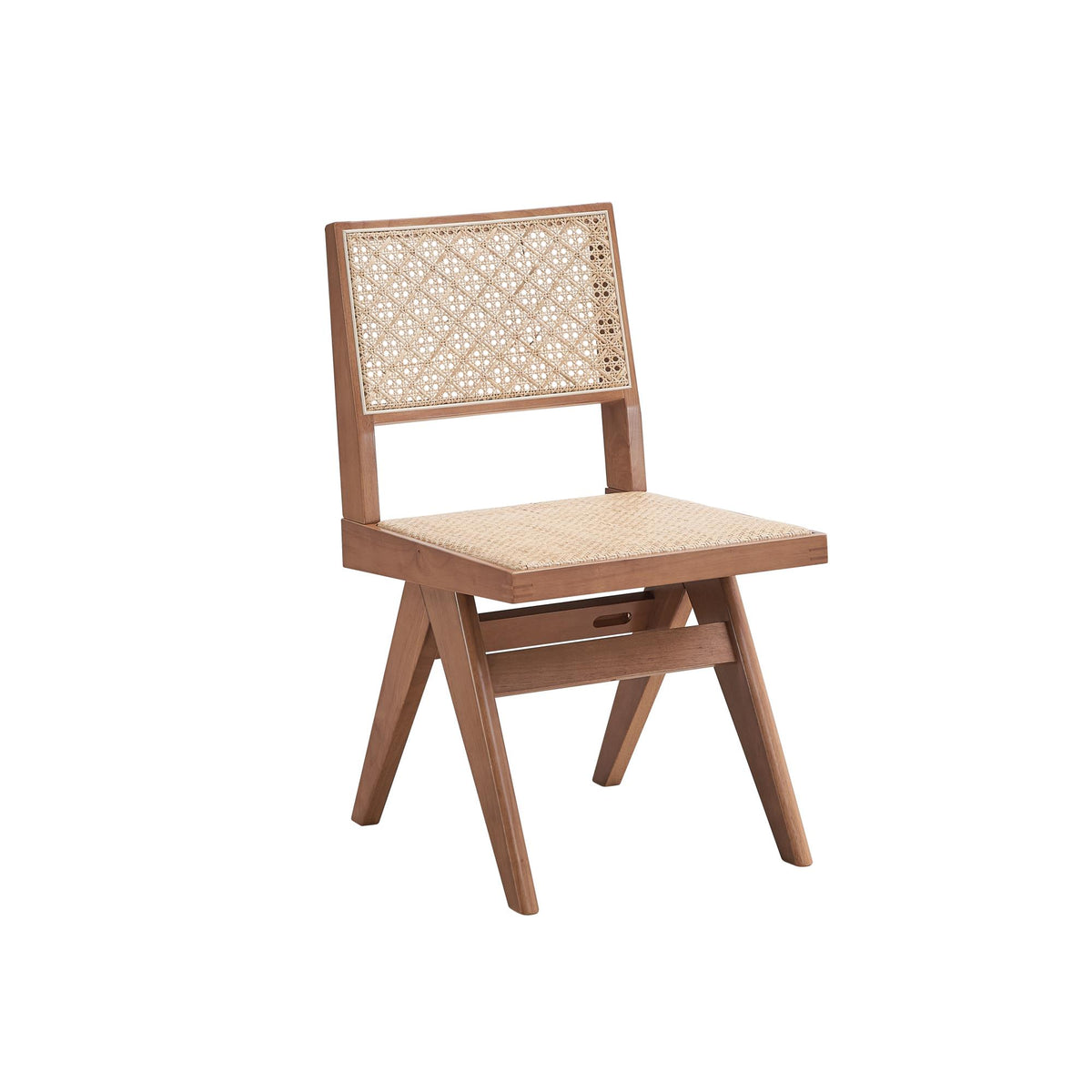 Tale Rattan & Natural Finish Side Chair (Set of 2)