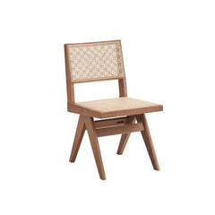 Tale Rattan & Natural Finish Side Chair (Set of 2)