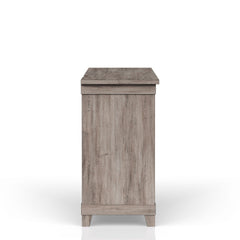 Rustic Gray Dining Server Wine  Cabinet and Drawer Storage