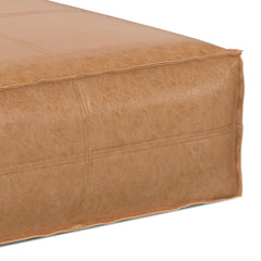 Crown - Extra Large Coffee Table Pouf - Distressed Brown