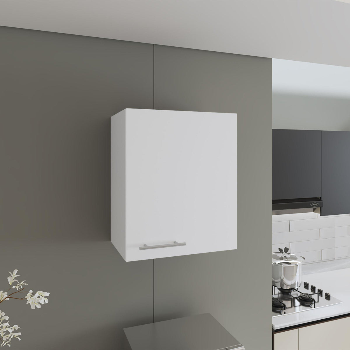 Oasis 20" Wide One-Door and Two Shelves Wall Cabinet