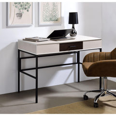Epic Natural & Black Finish Writing Desk W/USB