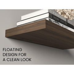 Hercules 31.5" Wide Floating Shelves Set Of 2, Shelves For Wall Decor For Bedroom, Bathroom Storage Shelves, Book Shelves For Living Room