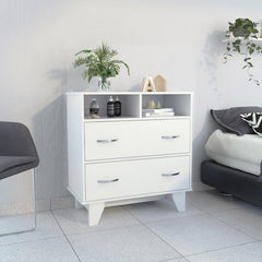 Waltz 2-Drawer 2-Shelf Dresser White