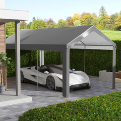 10 x 20ft Carport Roof, UV Resistant Canopy Replacement, Fits 84C-378V00 and 84C-206 Series, Dark Gray
