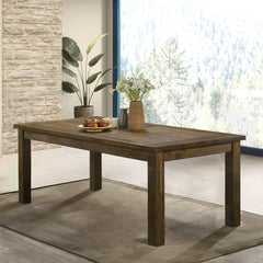 Moon Rustic Golden Brown Rectangular Dining Table