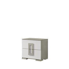 Display Contemporary Style 2-Drawer Night stand Made with Wood in White