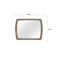 English Knotty Oak Inspired Mirror with Bowties