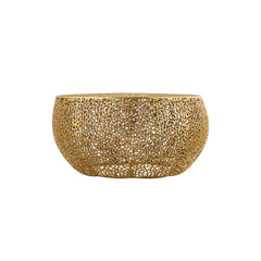 T3502-32 Round Aluminum Coffee Table in Gold