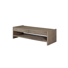 Wood Top 2 Drawer Cocktail Table - Cocoa