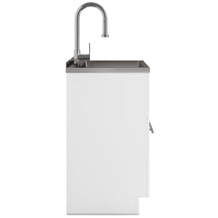Diary - 28" Laundry Cabinet with Faucet and Stainless Steel Sink - White