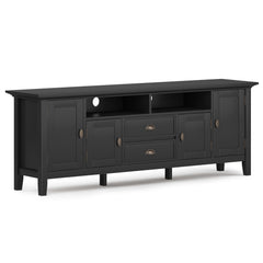 Diary 72 inch Wide Solid Wood TV Stand in Black For TVs up to 80 inches