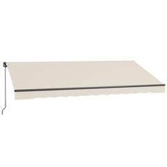 13' x 10' Retractable Awning, 280gsm UV Resistant Sunshade Shelter for Deck, Balcony, Yard, Beige