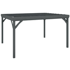 10' x 12' Outdoor Wooden Pergola, Grape Vine Gazebo with Concrete Anchors for Garden, Patio, Backyard, Deck, Gray
