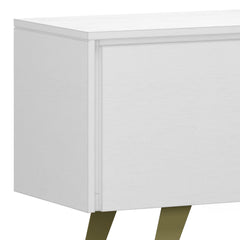Athena 63 inch Wide Solid Wood TV Stand in White For TVs up to 70 inches