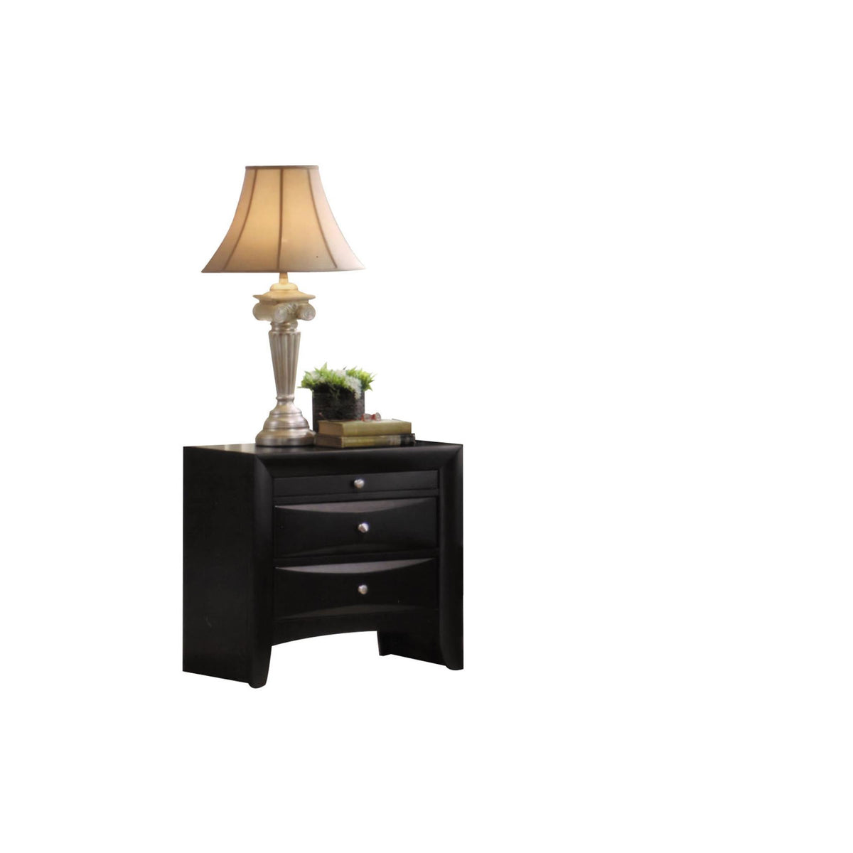 Artemis Black Finish Nightstand
