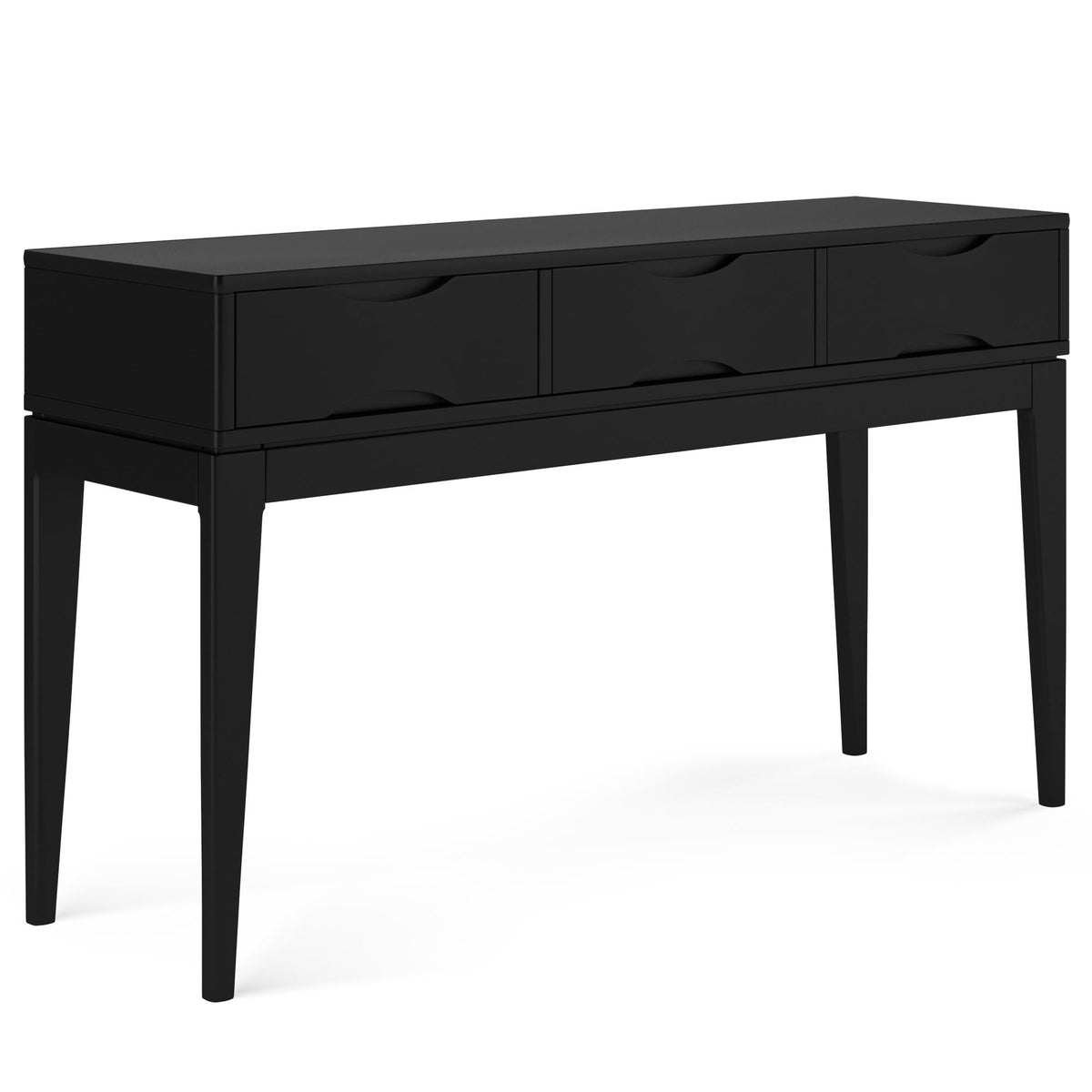 Hephaestus 54 inch Wide Solid Wood Console Sofa Table in Black