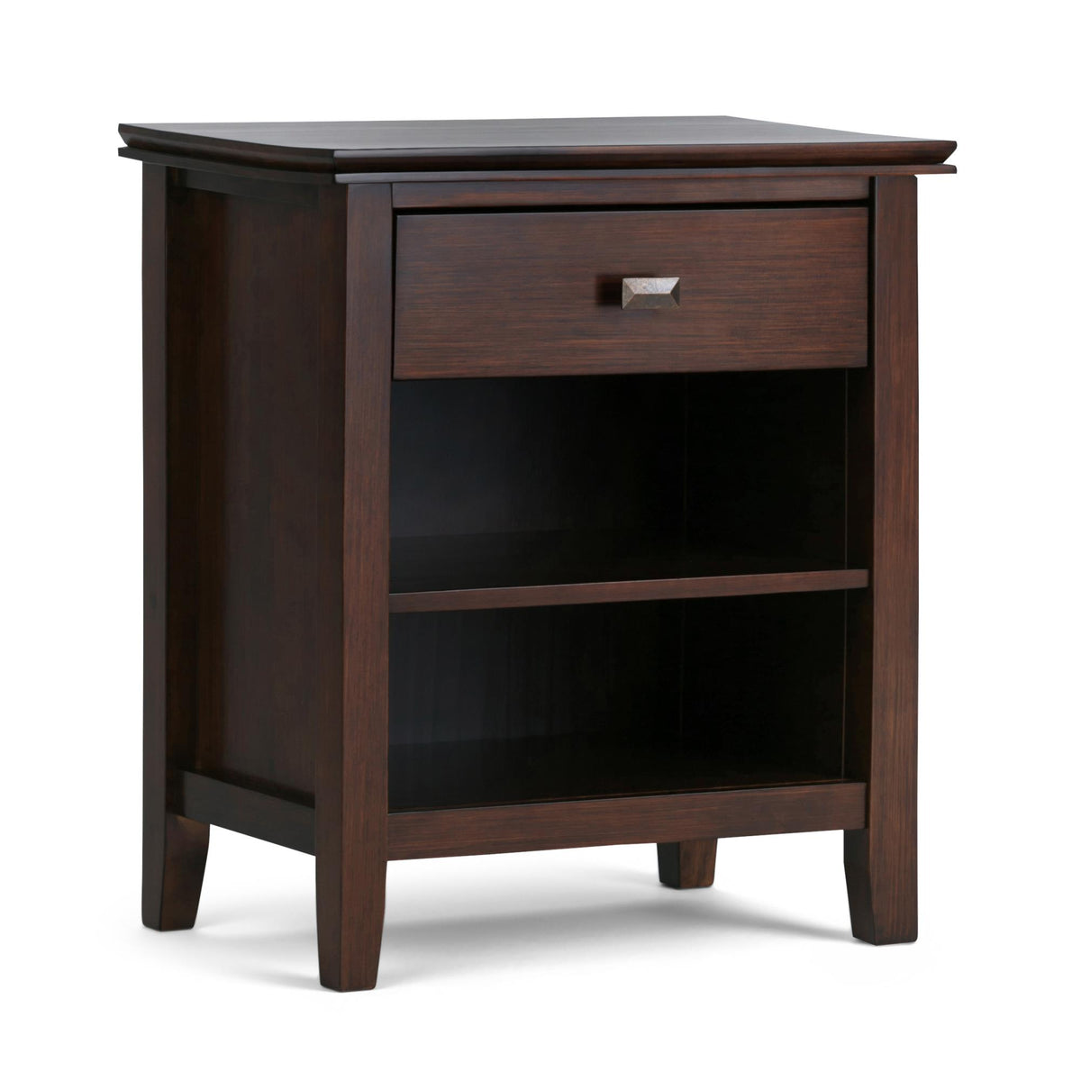 Demeter 24 inch Wide Solid Wood Bedside Table in Russet Brown