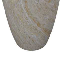 Saga Plant Stand Table, Tapered Marbled White Resin Base 18 Inch