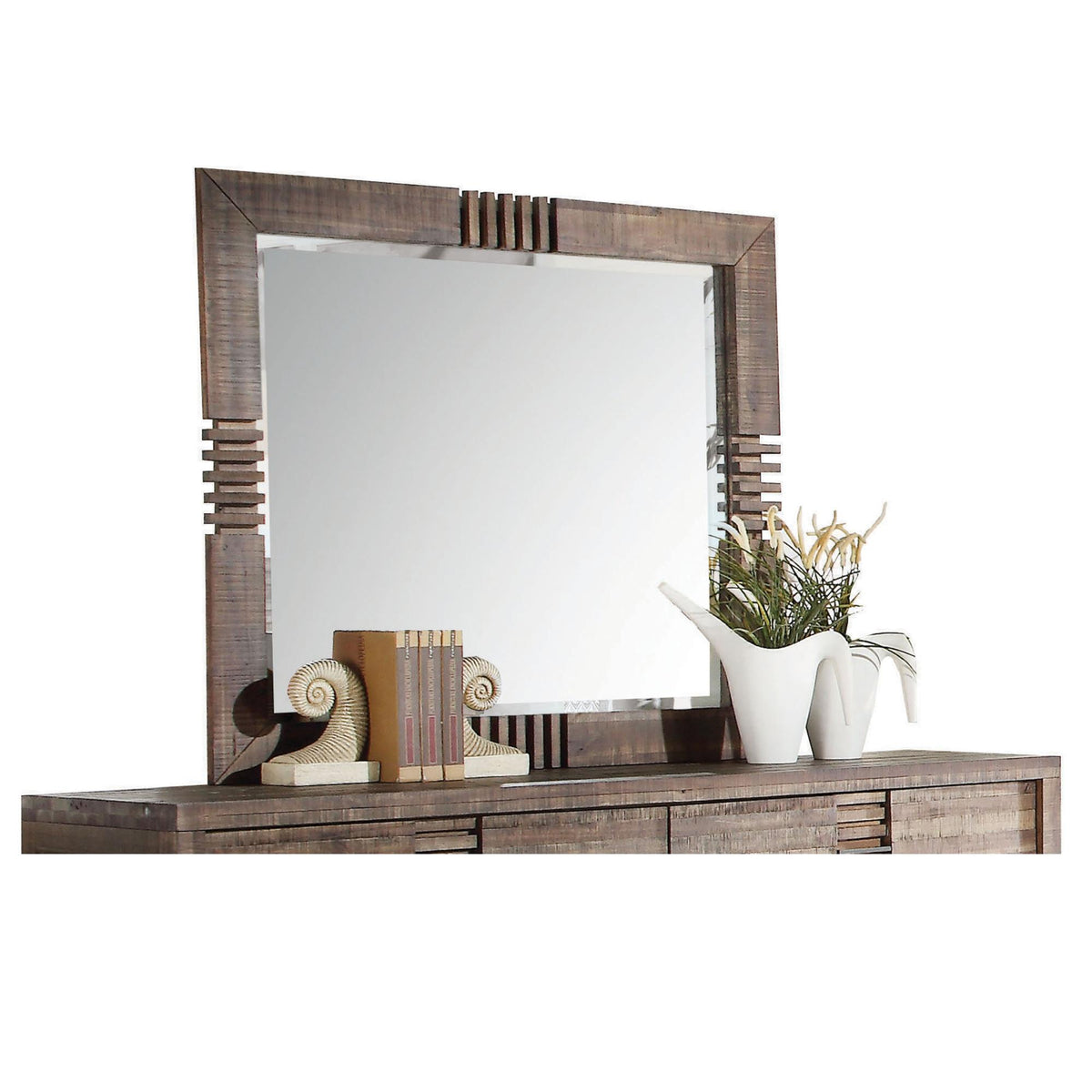 Athena Reclaimed Oak Finish Mirror
