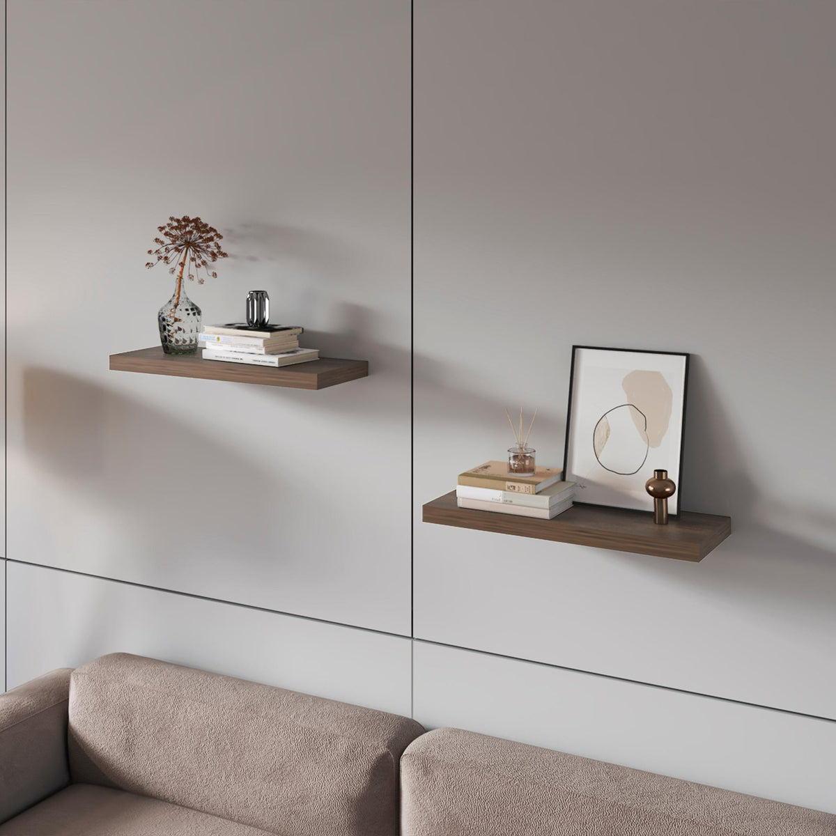 Iphigenia Walnut Floating Shelf