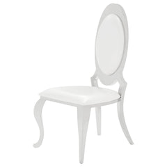 Odysseus Cream White Upholstered Dining Side Chair (Set of 2)