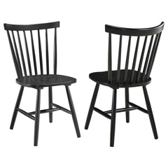Hera Black Wood Dining Side Chair (Set of 2)