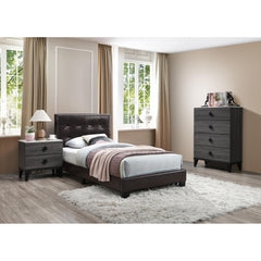Bedroom Furniture Contemporary Look Grey Color Nightstand Drawers Bed Side Table plywood