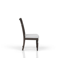 Upholstered Seat Ladderback Side Chair  Set of 2