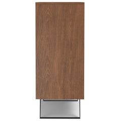 Athena 39 inch Wide Solid Wood Medium Storage Cabinet in Walnut Veneer