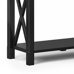 Eden 47 inch Wide Solid Wood Console Sofa Table in Black