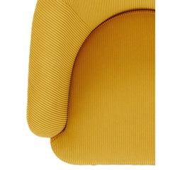 Corduroy Accent Chair with Black Metal Legs, Modern Upholstered Armchair, Comfy Barrel Chair for Living Room Bedroom