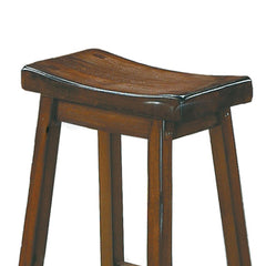 Armageddon 29" Counter Height Stool with Saddle Seat, Distressed Cherry, Set Of 2