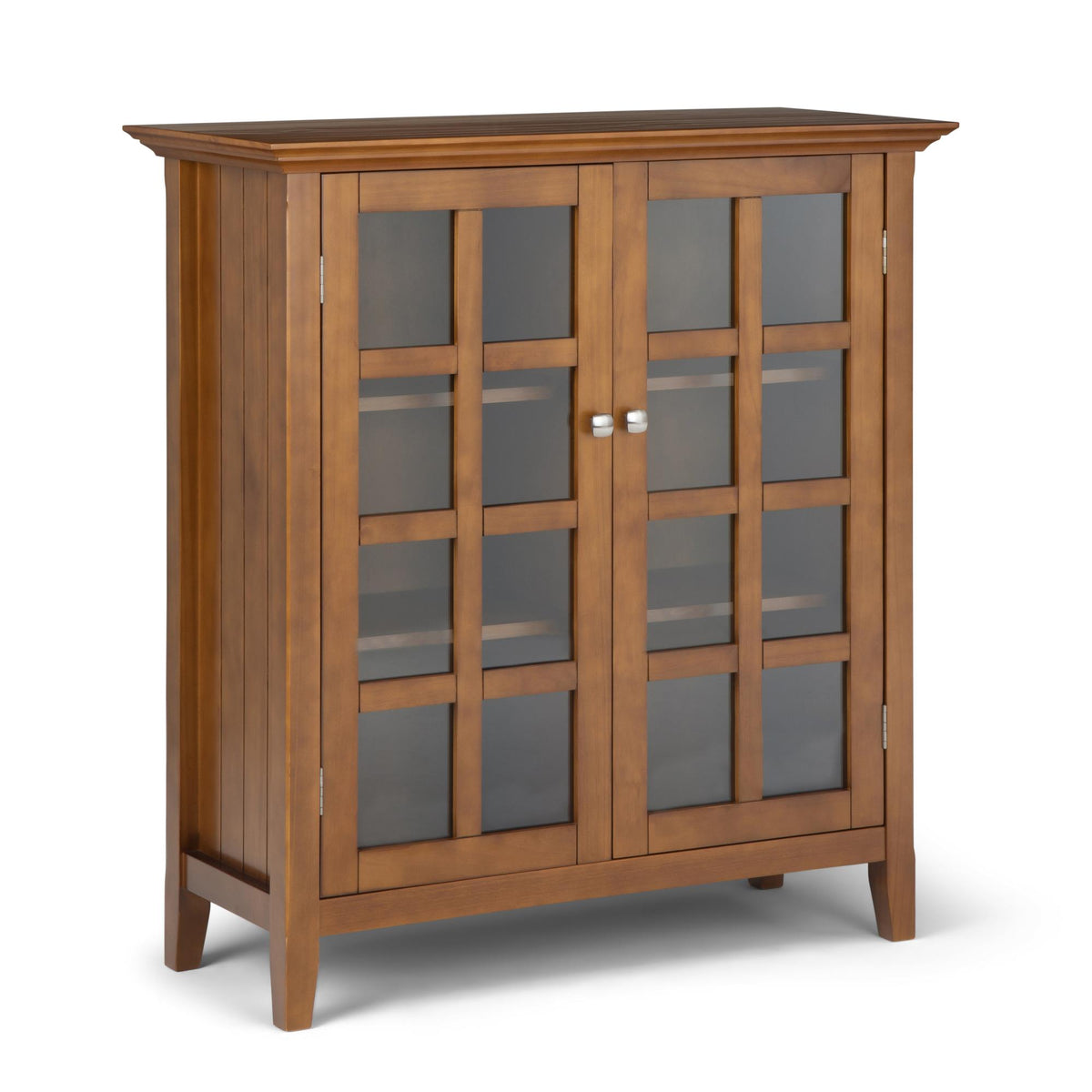 Eternity 39 inch Wide Solid Wood Transitional Storage Cabinet in Light Golden Brown